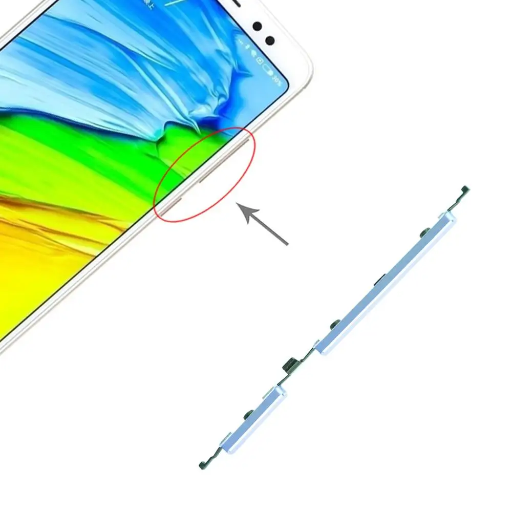 Кнопка питания и кнопка регулировки громкости для Xiaomi Redmi Note 5 Pro / боковые клавиши