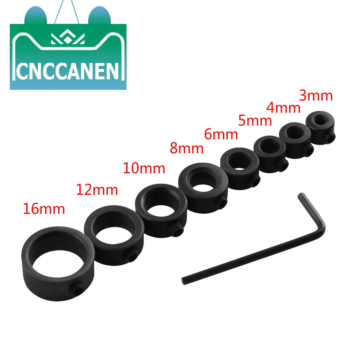 

9pcs/set 3-16mm Limit Ring Drill Woodworking Drill Clamp Positioning Ring Locator Drill Bit Depth Stop Collars Ring Positioner