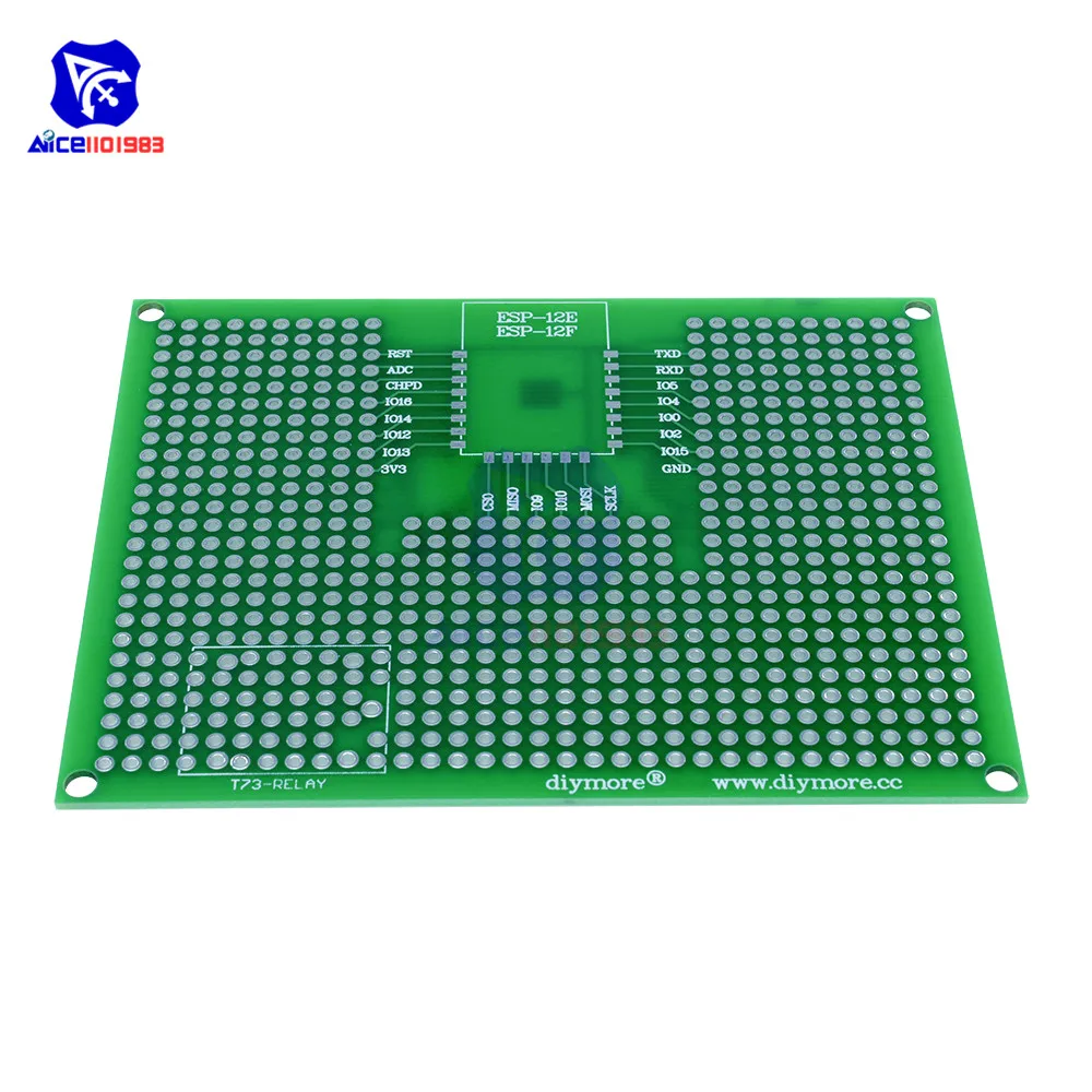 Diymore ESP8266 ESP-12E ESP-12F ESP32 двухсторонний прототип печатной платы 7 см x 9 см 70 мм X 90 мм печатная плата