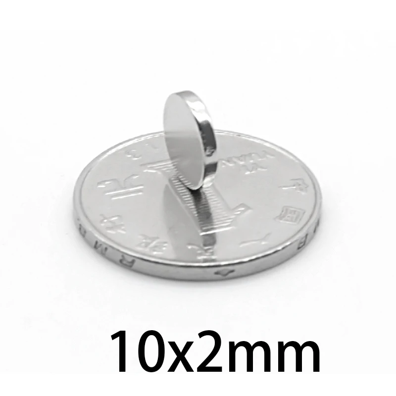 Круглые неодимовые магниты NdFeB 10 х2 мм 10-800 шт.