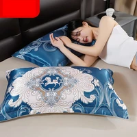 pure emulation silk satin pillowcase pillow cover pattern pillowcasethrow single pillow cover comfortable for bed home soft