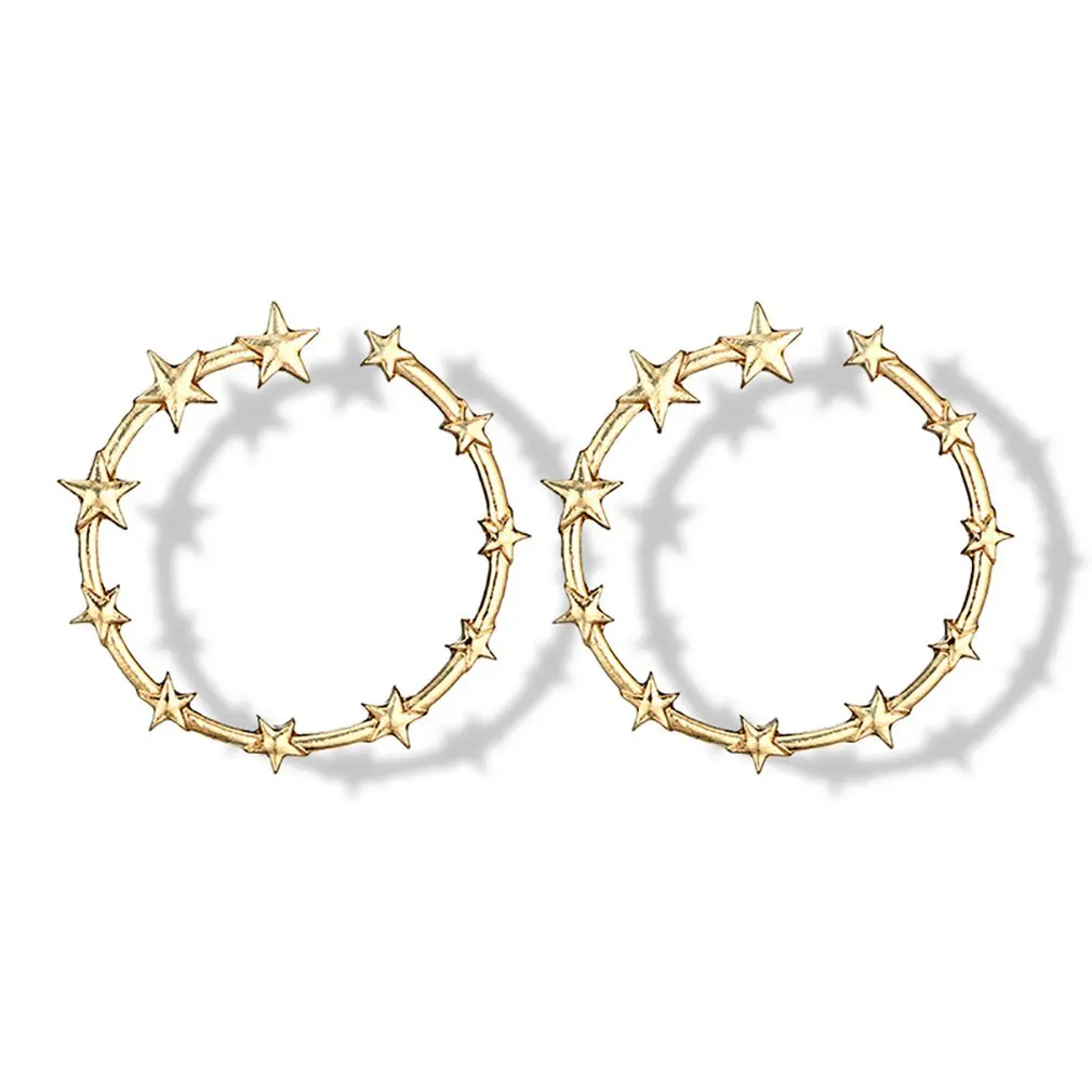 Европейская и американская мода новые Инс ветер круглые пятиконечные звезды