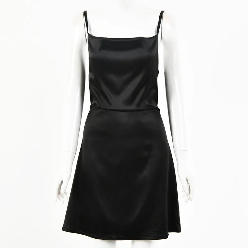 

Spring and Autumn New Vestido Trend Fashion Pure Color Short Skirt High Waist Temperament Sexy Slim Dresses for Women 2021