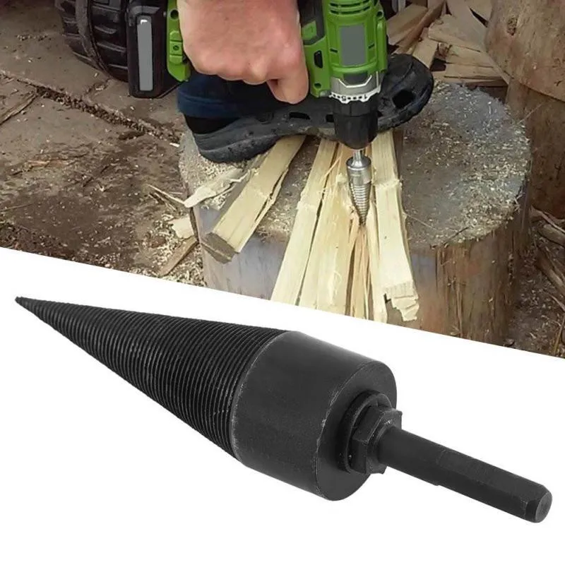 

High quality Hex Shank Firewood Splitter Machine Drill Wood Cone Reamer Punch Driver Drill Bit Split Drilling Tools