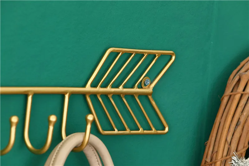 

Arrow Wall Mounted Coat Rack Multi-function Living Room Porch Key Rack Coat Hook Wall Decoration Hanging Key Holder Wall