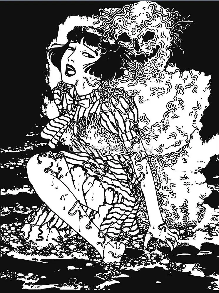 2019 Новая мода Suehiro Maruo Worm Ghost Uzumaki Junji Ito японский ужас манга Мужская футболка