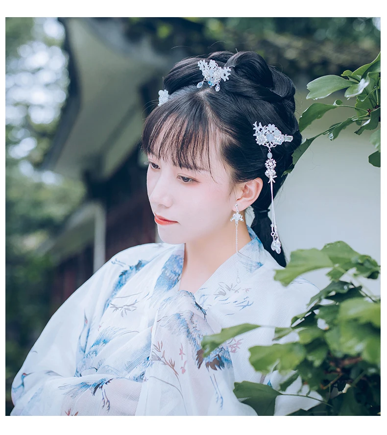 QIANAO набор hanfu китайская Винтажная заколка ручной работы с кисточками