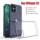Мягкий ТПУ чехол для IPhone 12 Mini Pro Max, тонкий прозрачный чехол, защитный чехол для iPhone 12, 12pro, iPhone 11, XS