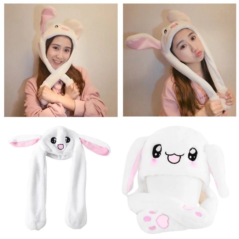 

2019 Hot Novelty Magic Rabbit Hat With Moving Ear Plush Toy Gift Kids Toy Party Photo