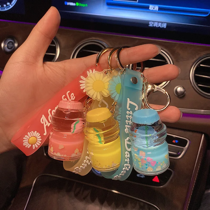 Креативный акриловый бутылка брелок для напитков маленькая кукла-динозавр