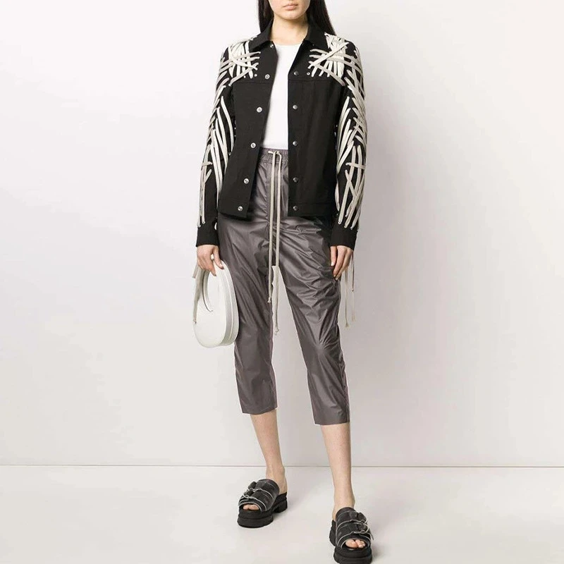 

MSXU 2020 new design high quality space cotton Multi-ribbon 3-D embroidery splicing two side zipper sweater