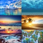 5D DIY алмазная живопись вид моря интерьерные картины фотоподарок природный пейзаж домашний декор стен