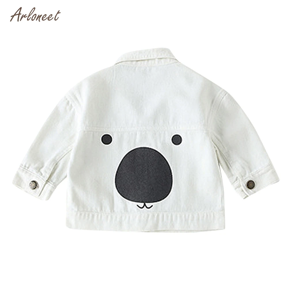 Детская джинсовая куртка ARLONEET теплая для мальчиков и девочек детская белого