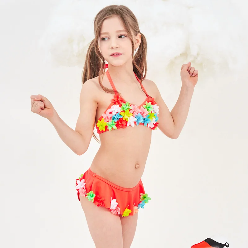 2019 новый купальник для маленьких девочек детское бикини детский красивый топ с
