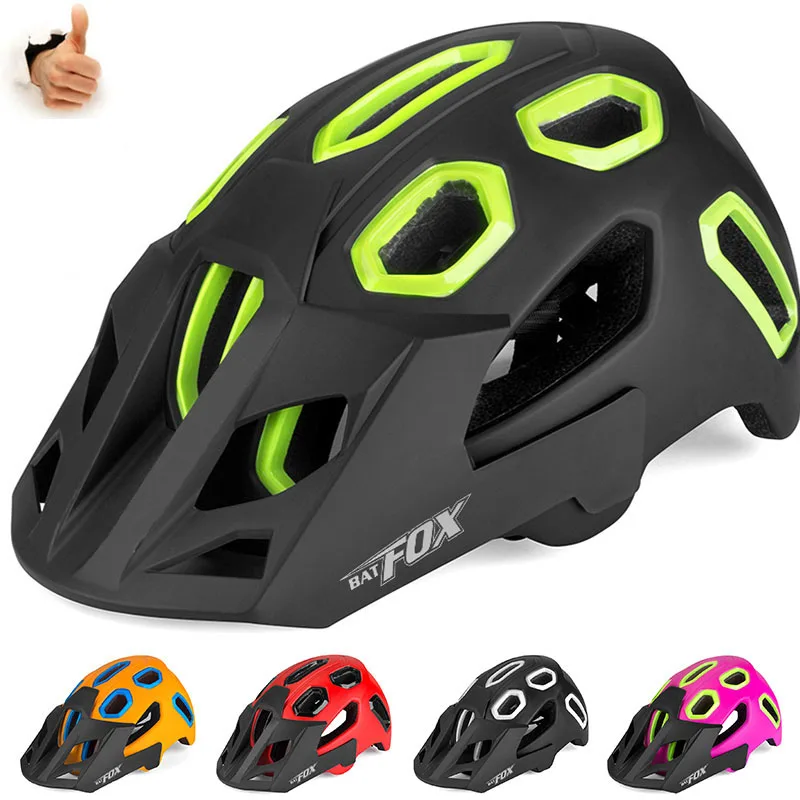 

Batfox Mountain Bike Cycling Helmet Ultralight Integrally-Molded Casco Ciclismo Trail Xc Road Safety Cap Adult Men Women Helmets