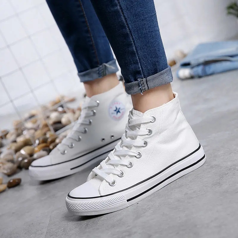 

Men Canvas Sneakers Lovers Comfortable Shoes Flats Casual Women Red White Black Blue Breathable Walking Shoes Plus Large Size 44