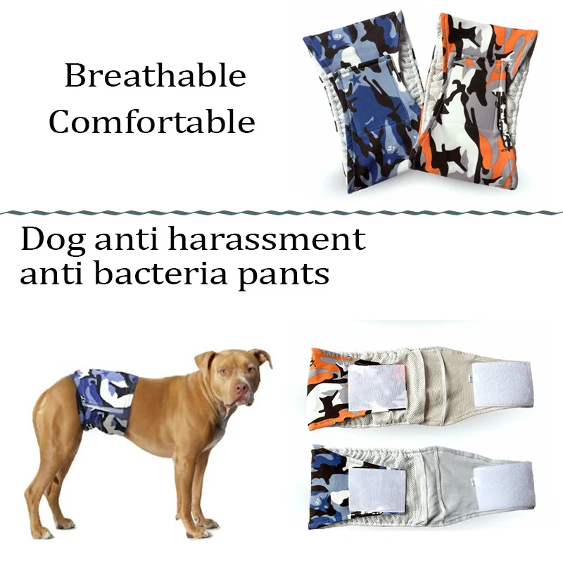 

Dog Physiological Menstrual Pants Breathable Cotton Doggy Anti Side Leakage Pants Camouflage Pet Dog Anti Harassment Pants