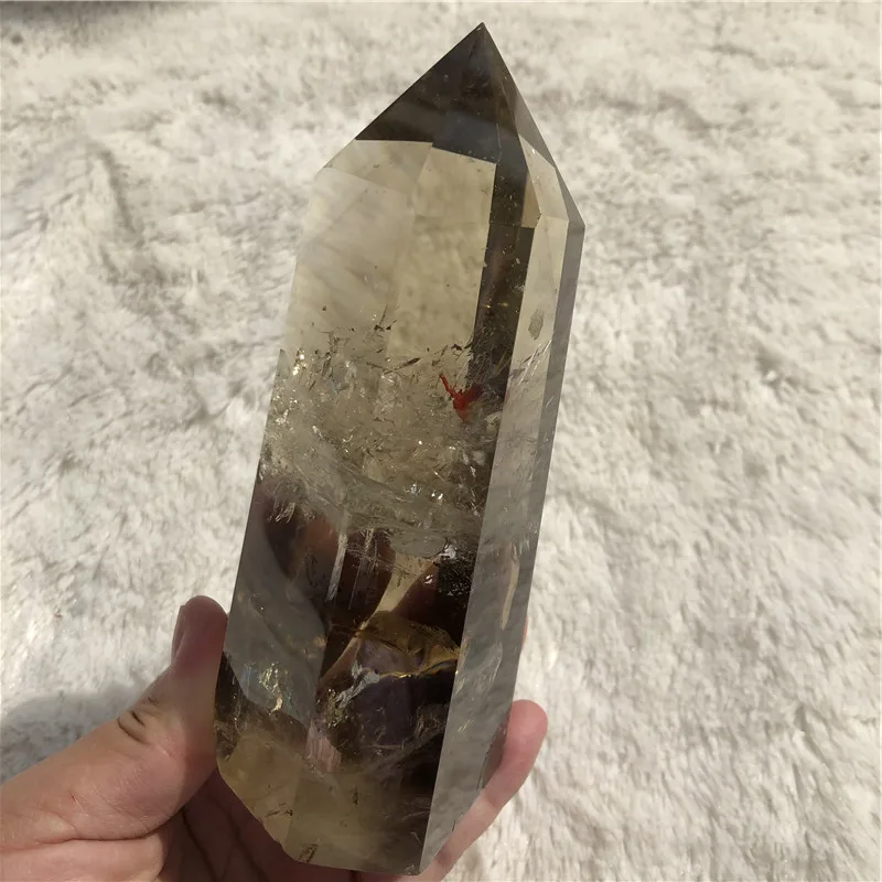 

0.57kg Natural Clear Smoky crystal Quartz wand Citrine Points