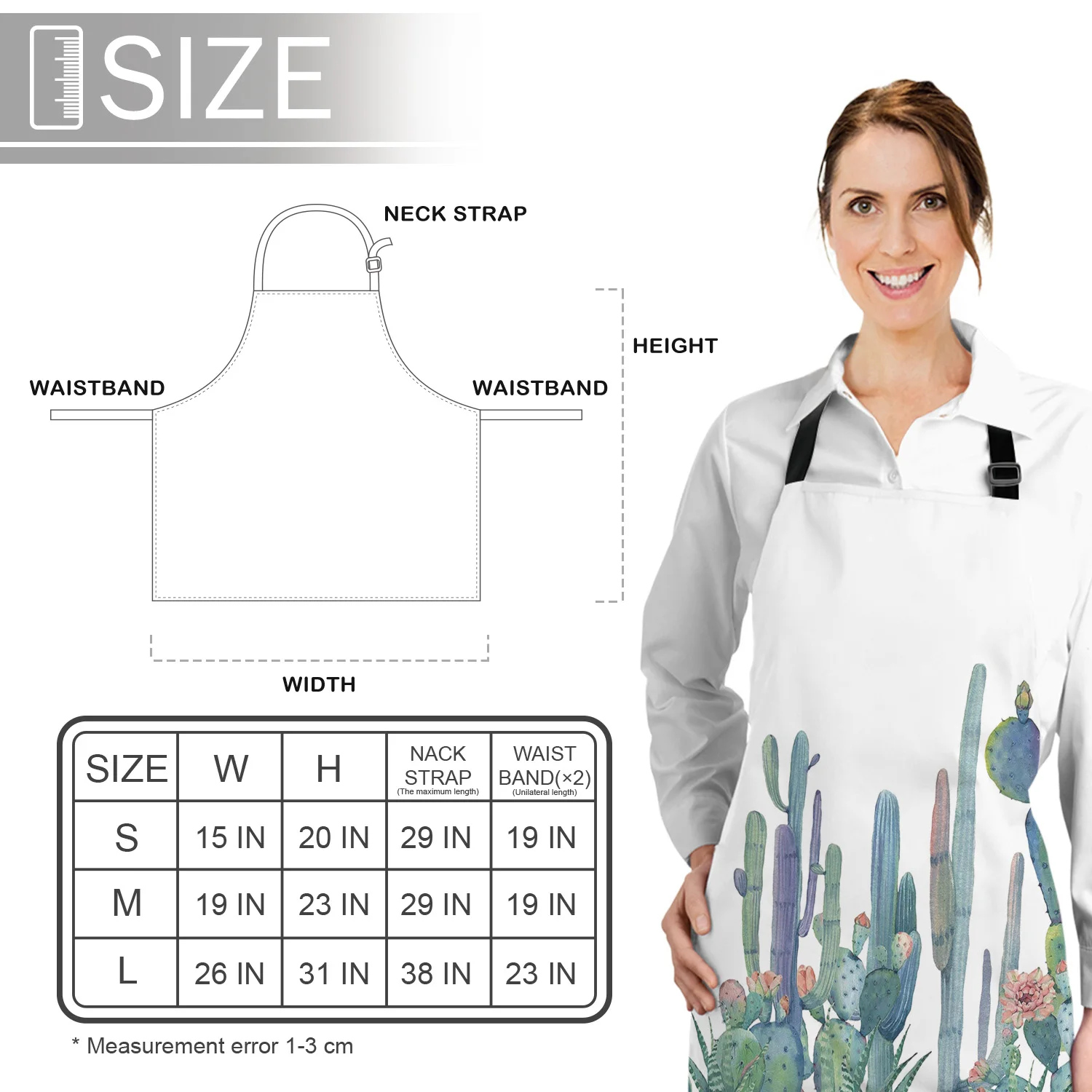 Акварельные кактус свежие скандинавские кухонные женские фартуки Детская