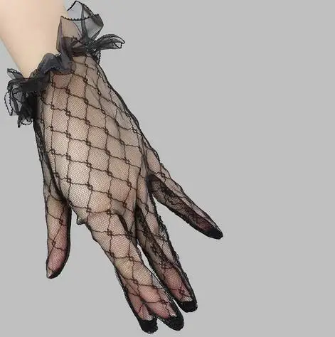 black lace gloves fingerless wedding accessories accesorios boda beige beaded | Свадьбы и торжества