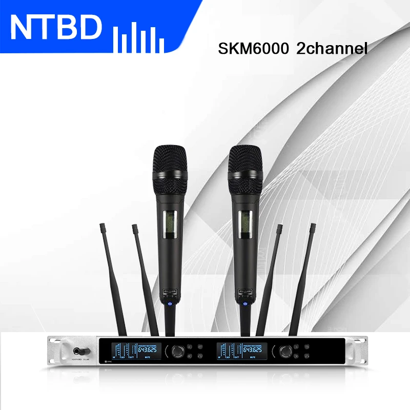 NTBD домашний KTV вечерние сцены Свадебные церкви SKM6000 UHF 2 канала ручной двойной