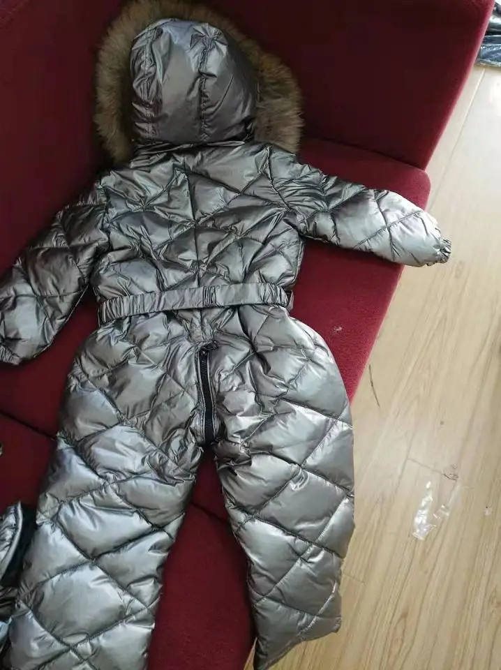 Детский пуховик зимняя новая зимняя одежда с капюшоном теплая верхняя одежда с натуральным меховым воротником, Детская пуховая куртка, пальто, Y1937