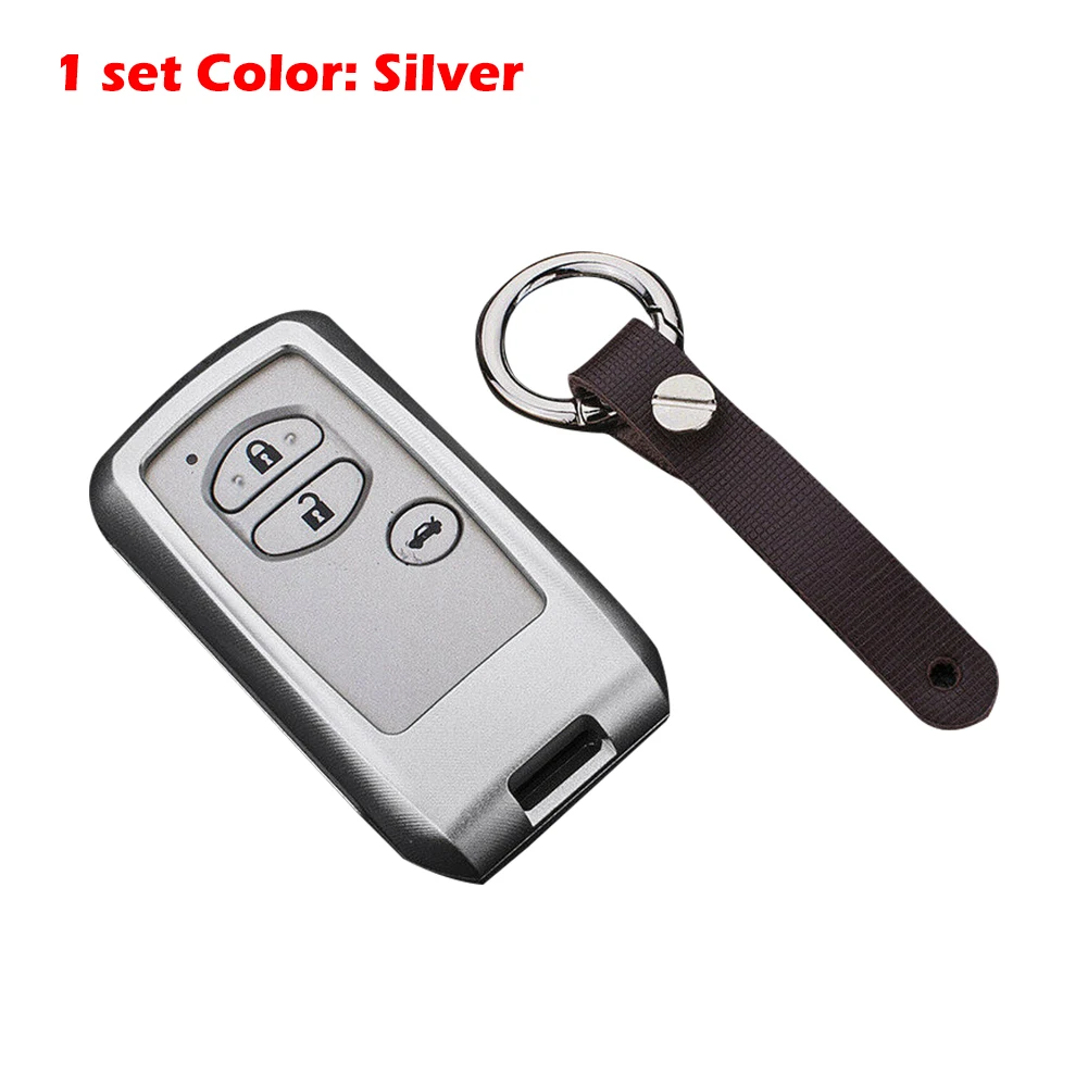 Алюминиевый сплав кожаный дистанционный смарт ключ Брелок чехол для Камри
