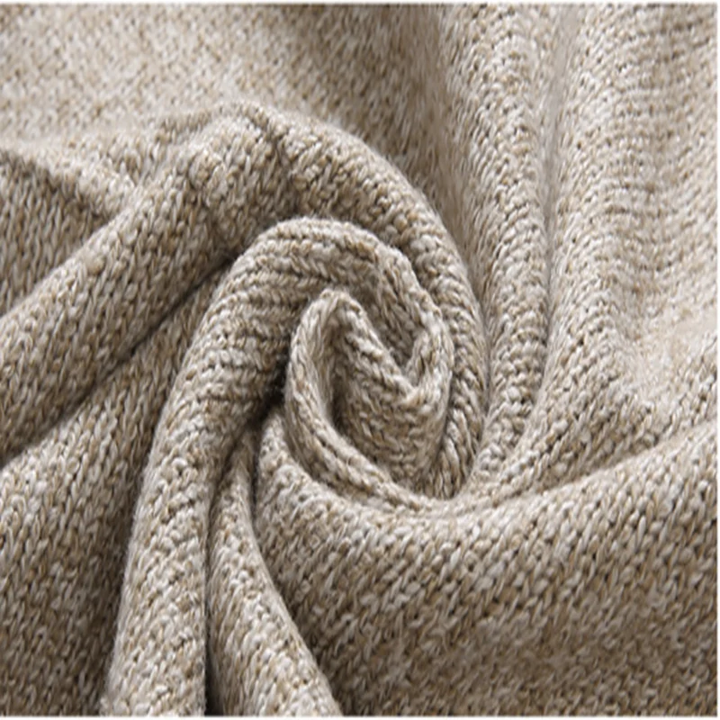 

Men's Turtleneck Half Wool Pullover Autumn spring warm Striped Slim Fit Long Sleeve Clothes Cotton Casual Knitted Male Sweater