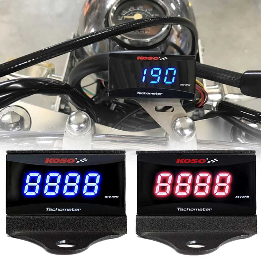 Тахометр Mini RPM KOSO цифровой квадратный тахометр с ЖК-дисплеем для двигателя Honda XMAX
