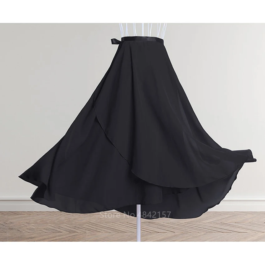 Юбка для фламенко женская шифоновая цыганская испанская одежда бальных танцев