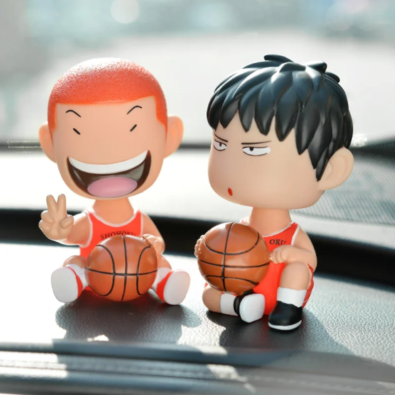 master dunk cherry flower road flow chuan maple shake head doll car decoration ornaments cute car accessories mobile phone stand free global shipping