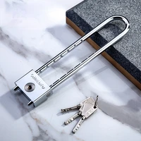 padlock waterproof and rustproof extended handle padlock wardrobe door handles household storage cabinets u shaped long locks