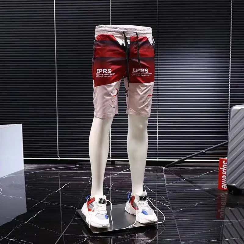 

Summer Casual Shorts Fashion Comfortable Knee Length Beach Mens Shorts Baggy Cotton Stretch Plald Casual Shorts