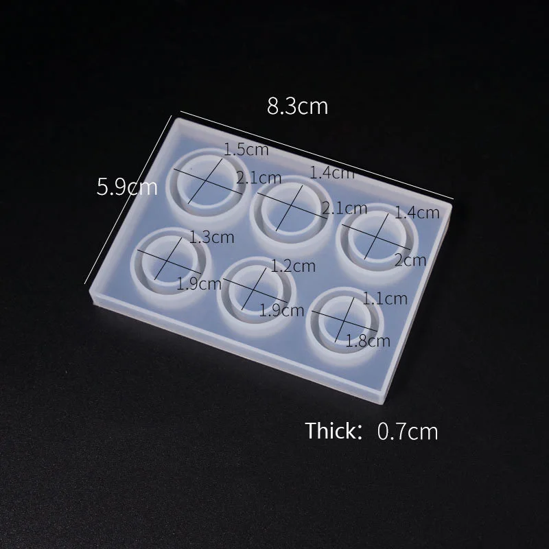 

Silicone Mould UV Resin Mold Flat Diamond Rings Pendant Jewelry Molds DIY Jewelry Making Accessories