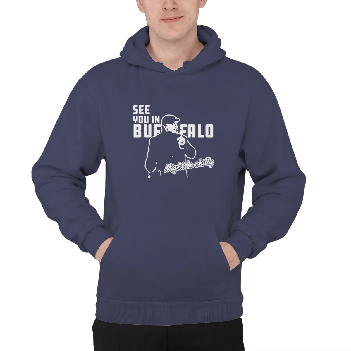 

Men's Hoodie see you in buffaloFashion Kawaii Streetwear Top quality hooded Sweat Homme 42777