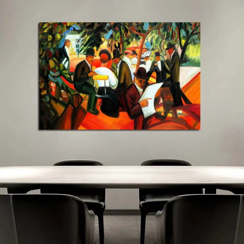 

August Macke Get Together Wall Art Canvas Painting Posters Prints Modern Painting Wall Pictures For Living Room Home Decoration