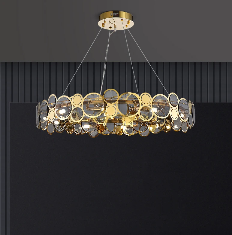 

Postmodern Luxury LED Chandelier For Living Dining Room Bedroom Simple Fixtures Restaurant Clothing Store New Glass Hanging Lamp