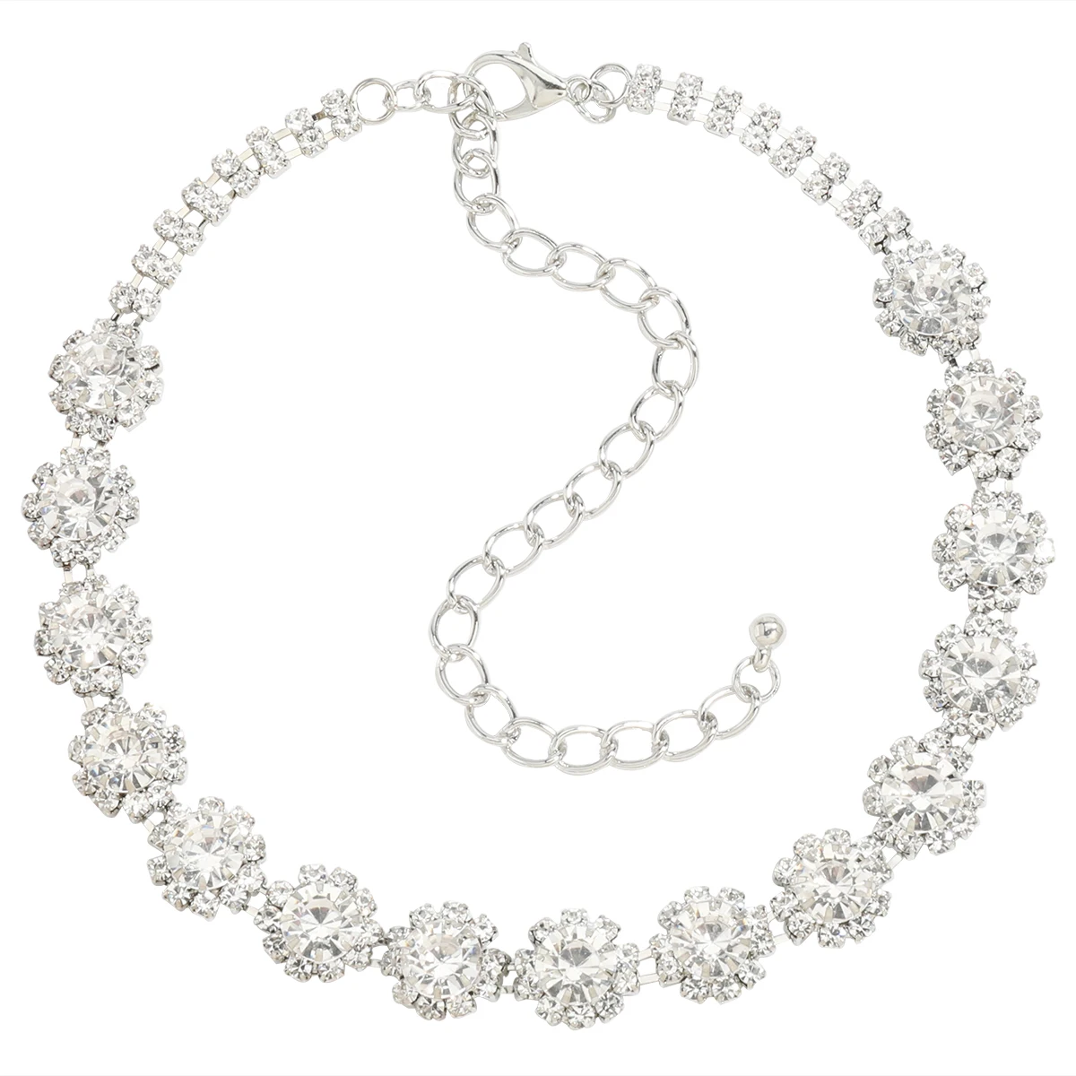 

New Shiny Rhinestone Circle Chain women's Sexy Necklace Necklace Banquet Statement Necklace Accessory Choker