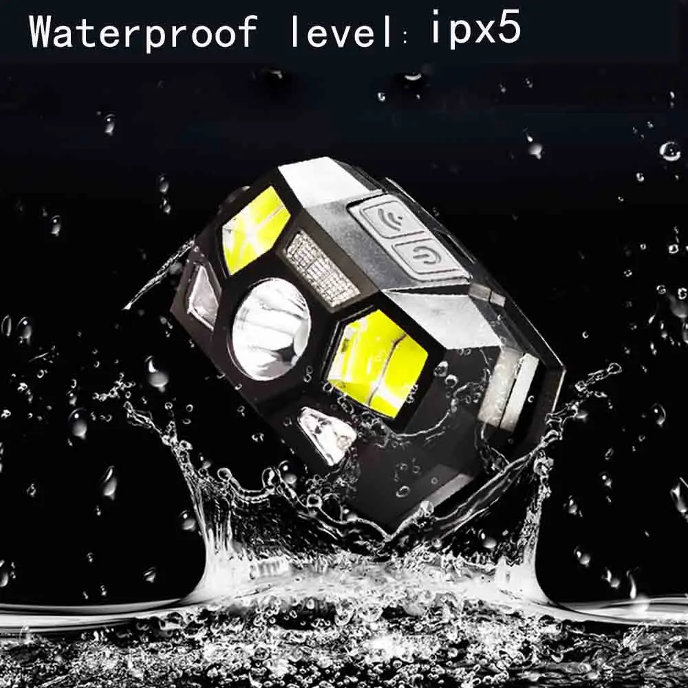2000LM LED супер яркий налобный фонарь датчик движения USB перезаряжаемая