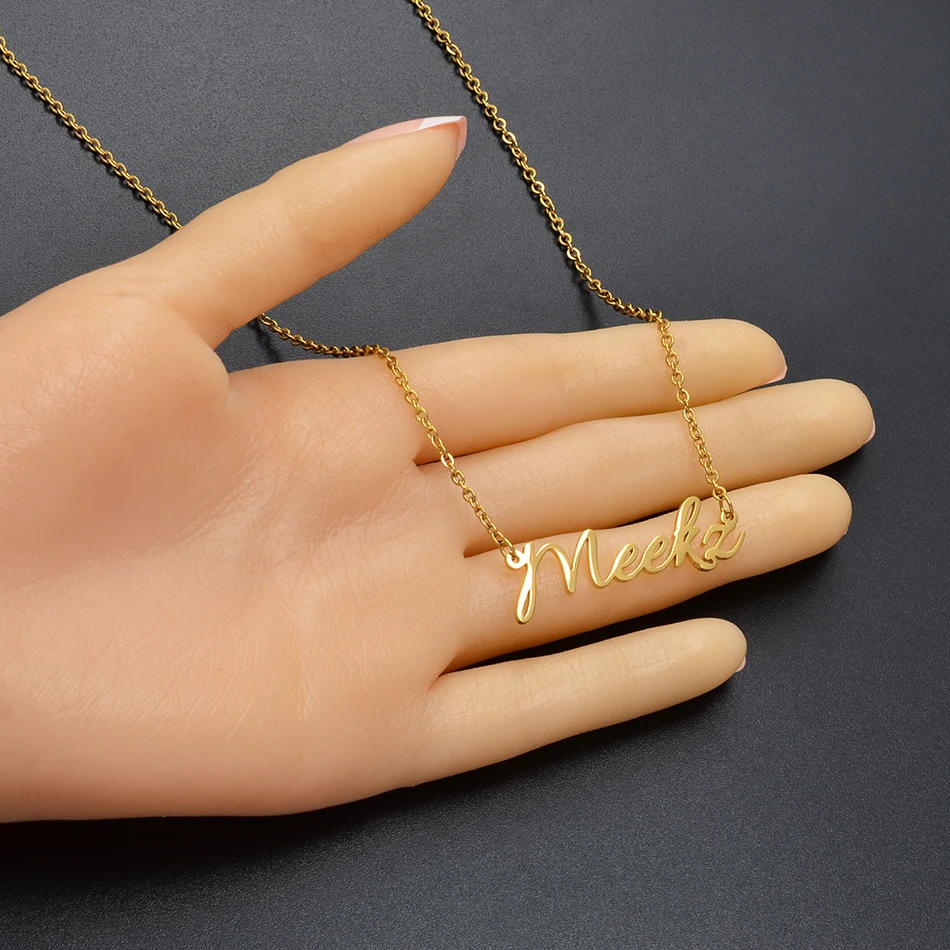 Ожерелье с именем на заказ Anniyo для мам женщин девушек из нержавеющей стали