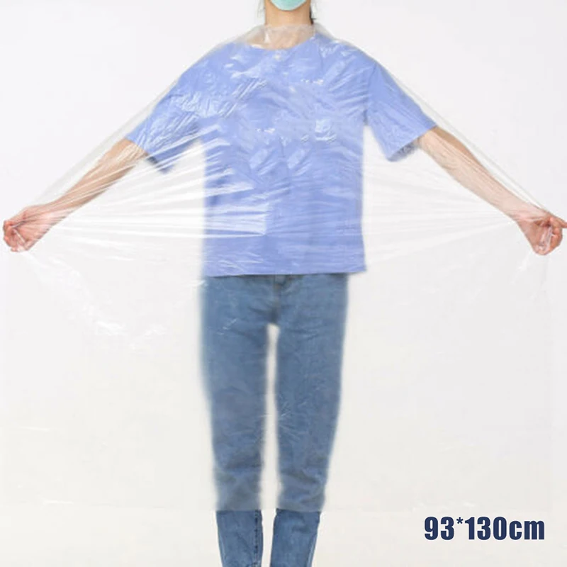 

Spot 50/100Pcs Hair Cutting Capes Disposable Waterproof Transparent Hair Salon Hairdressing Capes Best Price