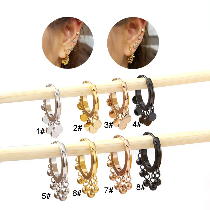 

1PC New Tasse Cartilage Hoop Earring For Women Fashion Helix Tragus Daith Conch Rook Snug Lobe Ear Piercing Jewelry