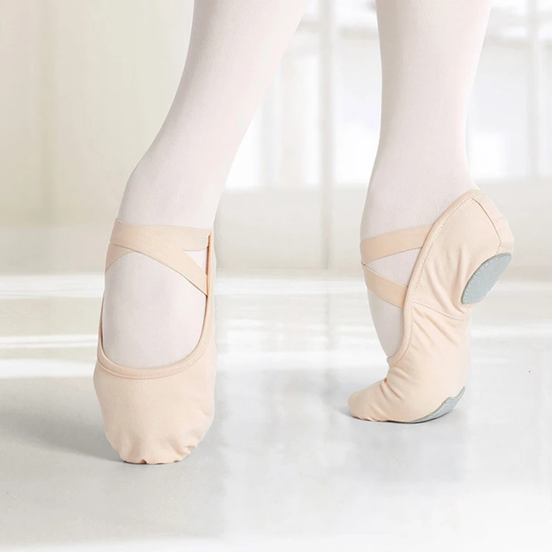 Эластичная танцевальная обувь для девочек мягкая подошва взрослых гимнастики
