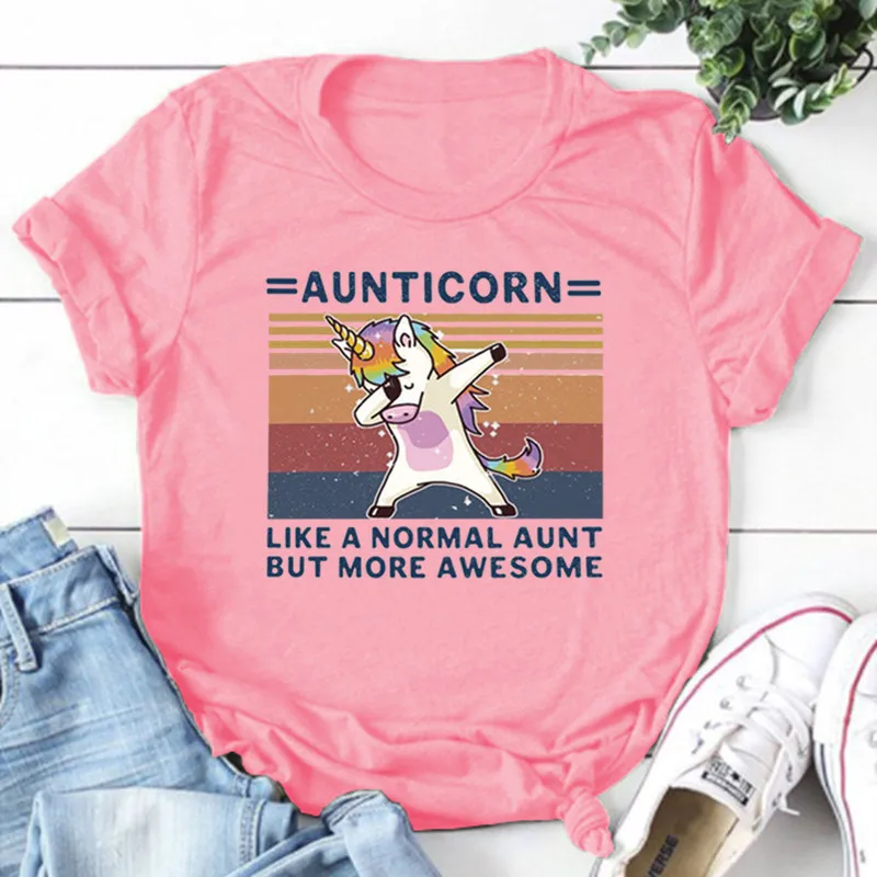 Aunticorn как обычная тетя но более потрясающая футболка женская модель новая