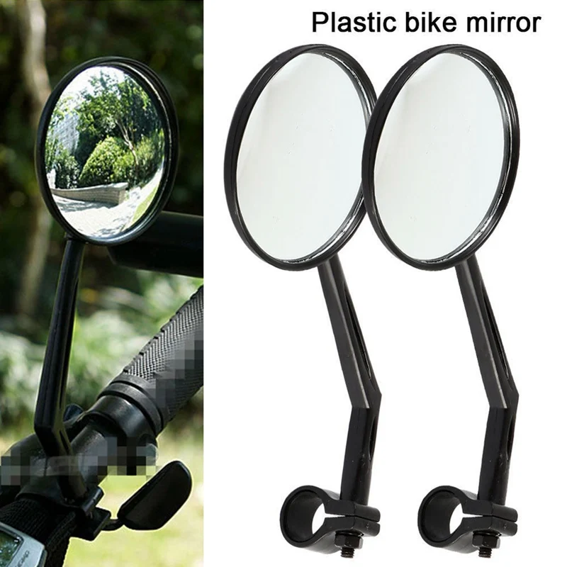 

2pcs Universal Rotary Handlebar Glass Rear View Mirror For Road Mountain Bike Bicycle
