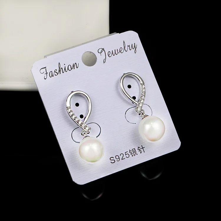 

S925 Silver Unusual Women's Fashion New Silver Natural Freshwater Pearl Short Stud Earrings Student Accessories