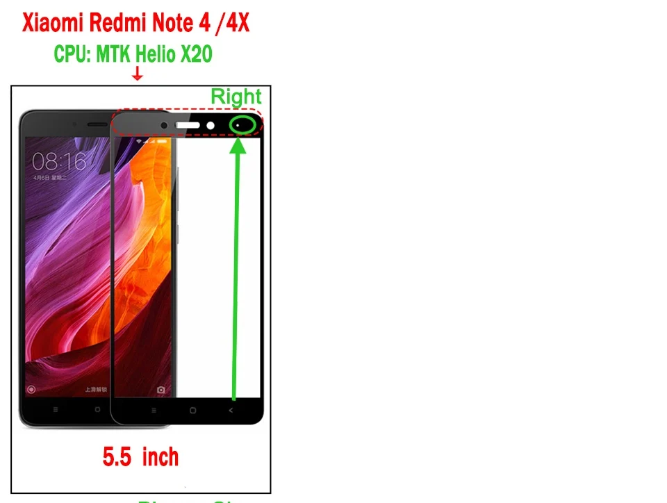 Защитное стекло Xiaomi Redmi note 4X 4 4pro HD 3D 5D 9D 9H Олеофобное закаленное защитное покрытие