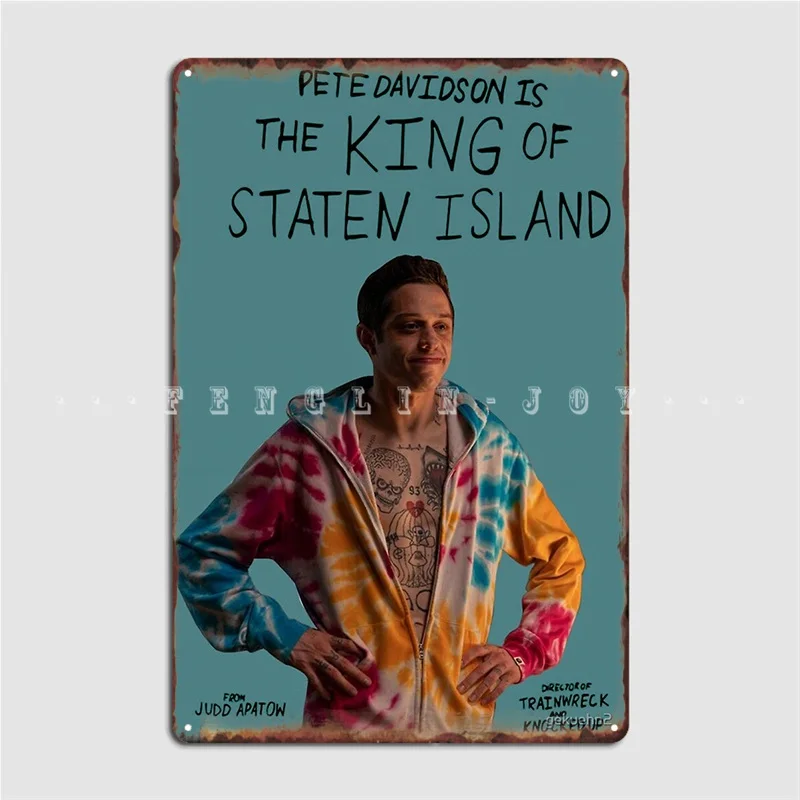 Pete Davidson в Королевском государственном острове фильм металлический плакат