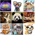 5D алмазная живопись сделай сам, кошка, панды, мозаичные картины стразы, алмазная вышивка, настенная живопись, домашний декор, подарки ручной работы