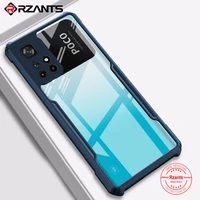 rzants for xiaomi poco m4 pro 5g case hard blade shockproof slim crystal clear cover funda casing